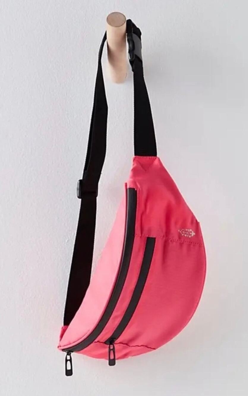 Free people FP Movement hot bright pink sling belt NWOT bag Ripstop runner